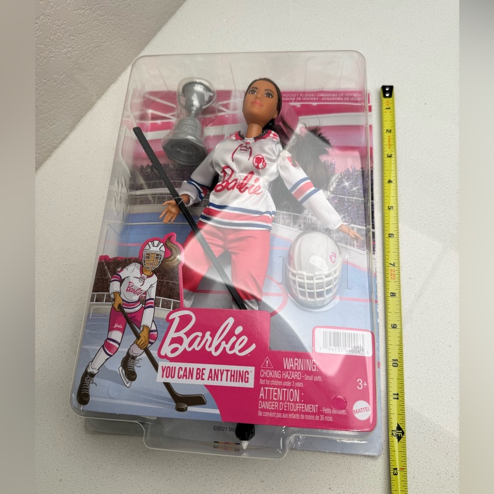 Barbie Doll Hockey Player You Can Be Anything Ice Hockey Winter Sports - Picture 7 of 7